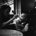 Mummy and Ted / cross-processed Ilford xp2